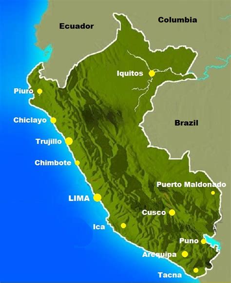 Peru Map With Cities