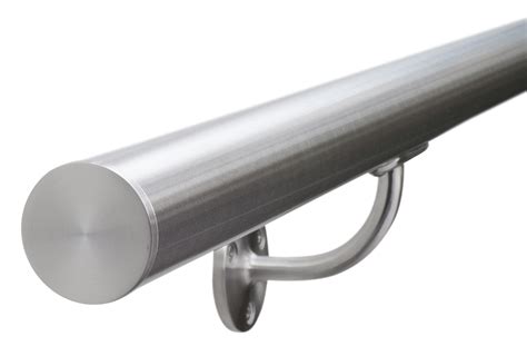Brushed Satin Stainless Steel Stair Handrail 320 Grit Metal Bannister