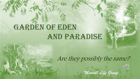 Garden Of Eden And Paradise Video Youtube