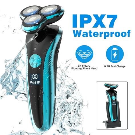 Electric Razor For Men Mens Electric Shavers Dry Wet Ipx7 Waterproof 4d