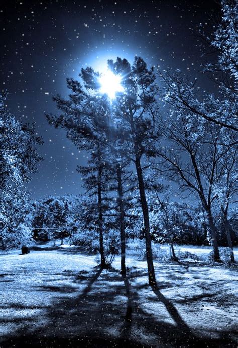 One Snowy Night By Believer9 Beautiful Moon Beautiful Nature
