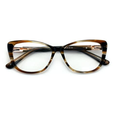 women premium acetate big lens cateye reading glasses fun cat eye clear lens readers gold
