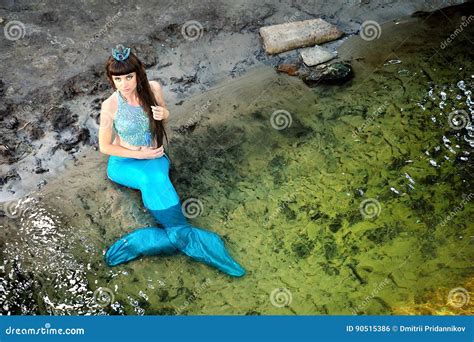 Mermaid In The Water At The Shore Stock Photo Image Of Shore Nature
