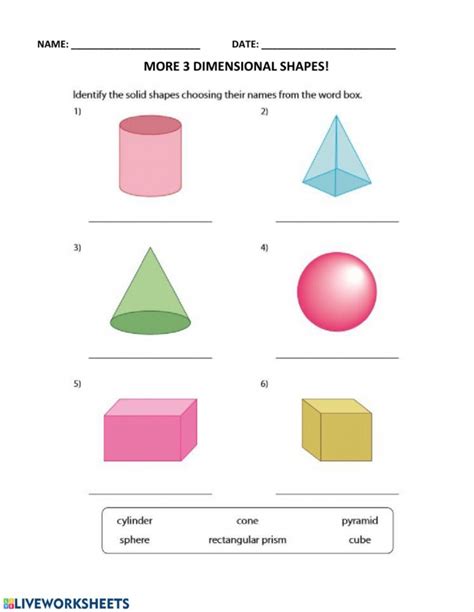 3 Dimensional Shapes Worksheet Have Fun Teaching 3 Dimensional Shapes