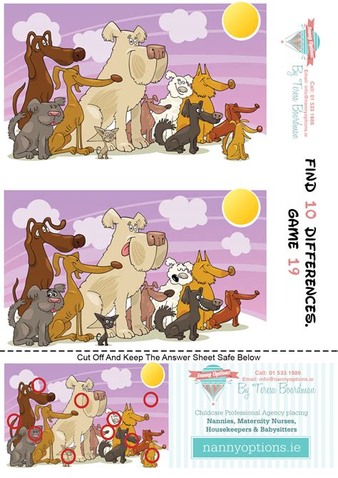 Games For Kids Find 10 Differences Game 19 Nanny