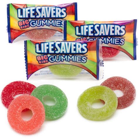 Lifesavers 5 Flavors Big Gummy Rings 150 Piece Bag Gummies Life