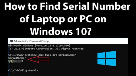 How To Find Serial Number Of Laptop Or Pc On Windows 10 Video