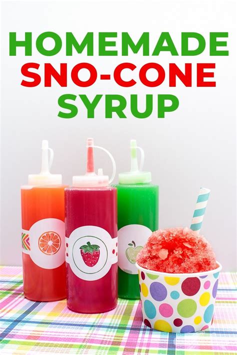 Snow Cone Syrup Recipe Made With 3 Ingredients