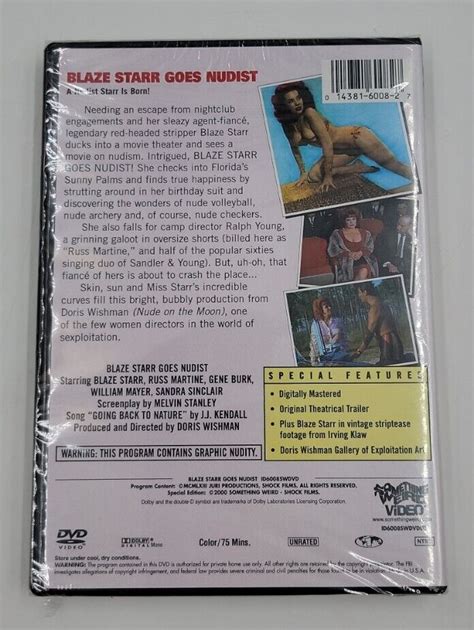 Blaze Starr Goes Nudist Something Weird Video DVD Brand New Sealed EBay