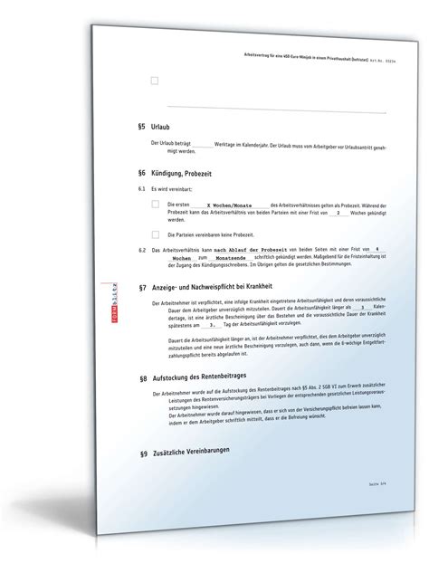 Maybe you would like to learn more about one of these? Arbeitsvertrag Minijob Privathaushalt | Muster zum Download