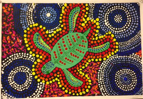 Aboriginal Art Dogs Australian Turtle Aboriginal Art Dot Painting