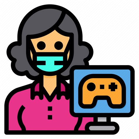 Gamer Avatar Occupation Woman Game Icon Download On Iconfinder