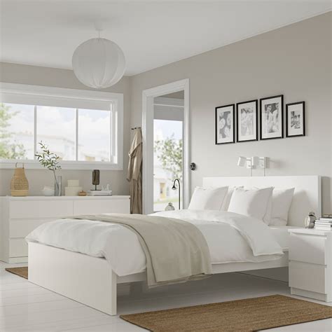 Malm Bedroom Furniture Set Of 4 White Standard Double Ikea