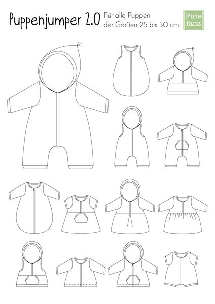 Kostenlose schnittmuster und anleitungen zum nähen, stricken und häkeln. Der Puppenjumper 2.0: Ein Schnittmuster für Puppenkleidung ...