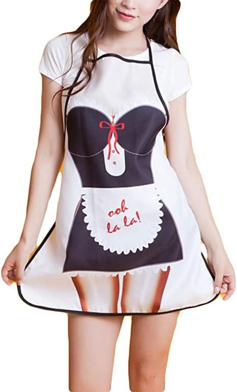 Lovely Sexy Maid Apron Novelty Kitchen Cooking Aprons Funny Clothing
