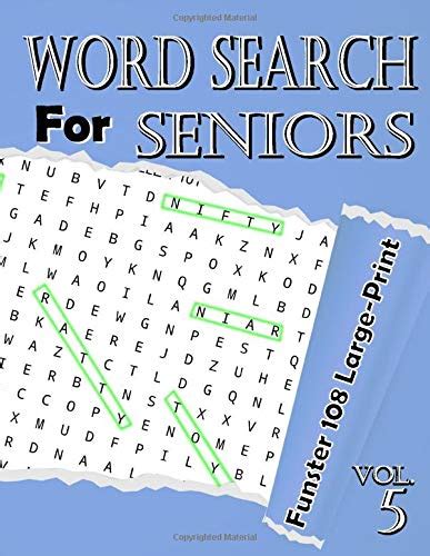 Word Search For Seniors Vol5 Funster 108 Large Print Puzzles To