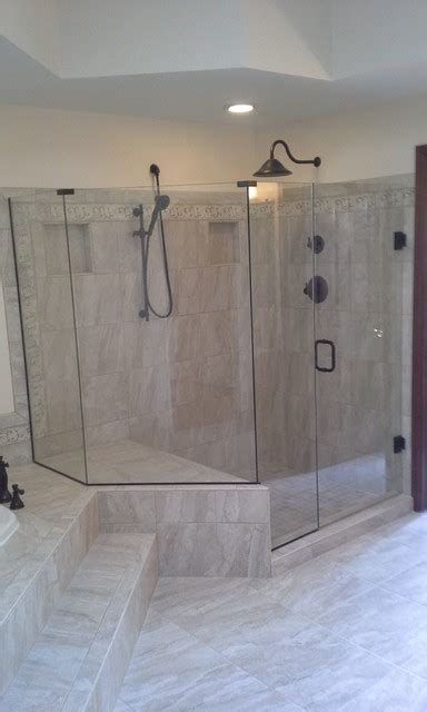 four panel shower enclosure traditional bathroom denver by hillcrest glass houzz ie