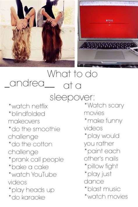 What To Do At A Sleepover Sleepover Activities