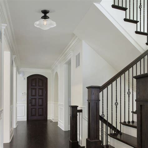 Provides a great amount of light for a small room. hallway | Flush mount ceiling lights, Small hallways, Home