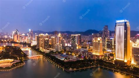 Premium Photo Aerial Photography Of Xiamen City Night Scene Large Format