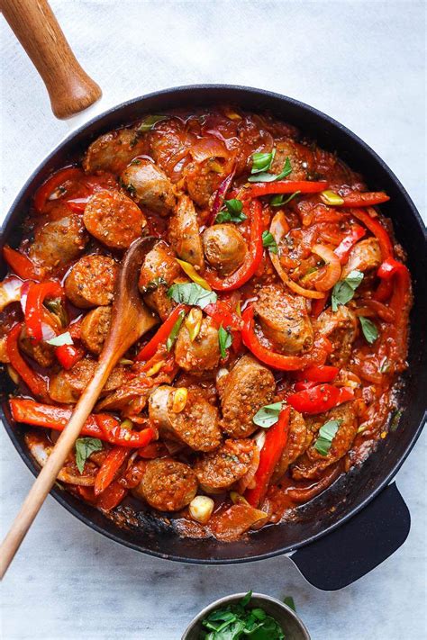 Italian Sausage And Peppers Skillet Italian Sausage Recipes Stuffed