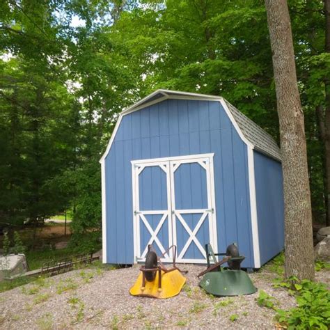 Saltbox roof storage shed plans diy backyard garden shed barn building 10' x 20' after following hard to understand drawings from books and the internet i decided to design and build my own sheds. High Wall (Gambrel Roof) Storage Shed | Better Way Sheds