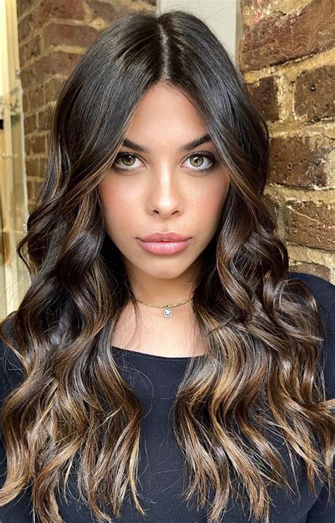 40 Subtle Hair Colour Ideas For A Sun Kissed Glow Sun Kissed Highlights On Dark Hair