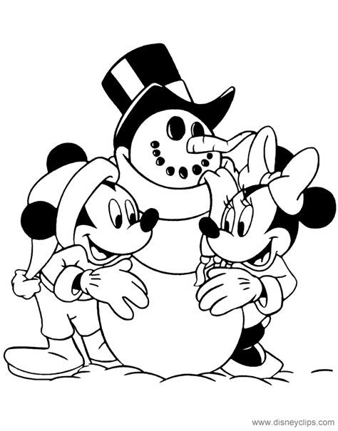 This minnie mouse coloring pages article contains affiliate links. Making Snowmen With Mickey And Minnies Coloring Page ...