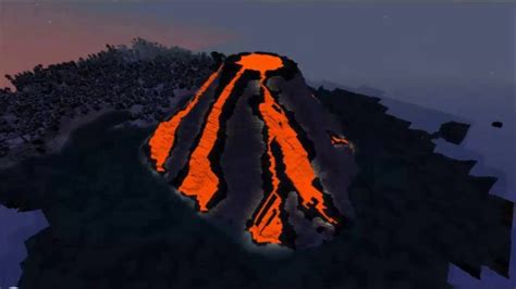 Tutorial Como Hacer Un Volcan En Minecraft Youtube