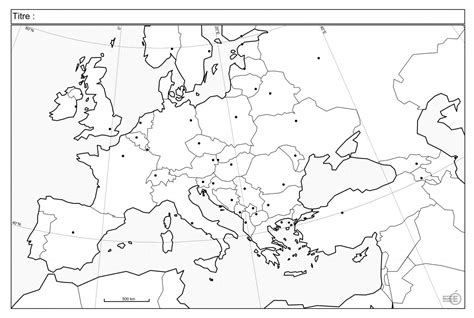 Carte Europe Vierge Cm1