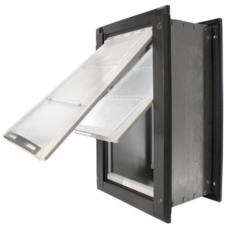 Endura flap medium wall mount white single flap 8x15 pet door w/ locking cover. Endura Flap 8 in. x 14 in. Medium Double Flap for Walls ...