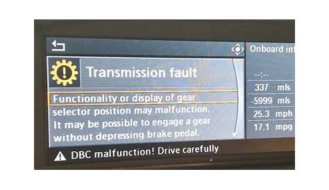 transmission fault bmw 5 series