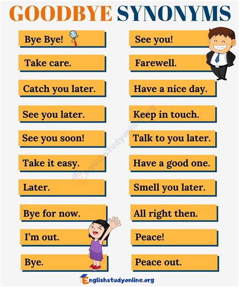 Another Word For Goodbye List Of 20 Important Goodbye Synonyms