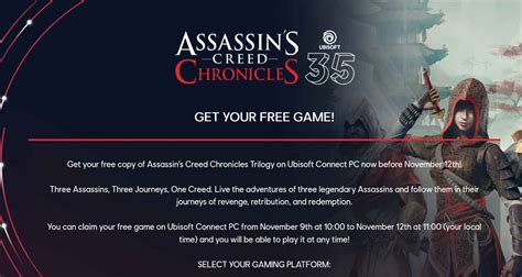 Assassin S Creed Chronicles Trilogy Est Offert Par Ubisoft Comment Le