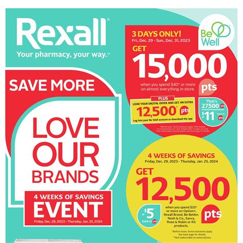 Rexall Weekly Flyer Weekly Savings Bc Dec 29 Jan 4