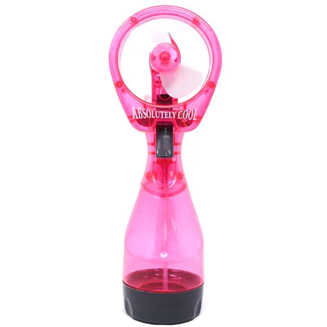 Retailery Portable Battery Operated Water Misting Cooling Fan Spray Bottle Pink