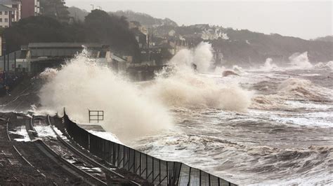 Uk Storms Dawlish Seawall Collapses And Rail Tracks Battered By