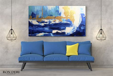 Horizontal Skyline Original Painting For Sale Ron Deri Art
