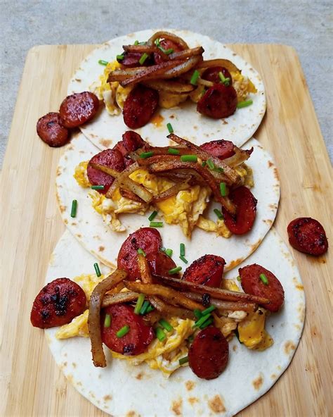 [homemade] Sausage Egg And Potato Breakfast Tacos R Food