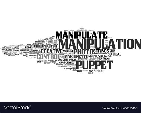 Manipulate Word Cloud Concept Royalty Free Vector Image