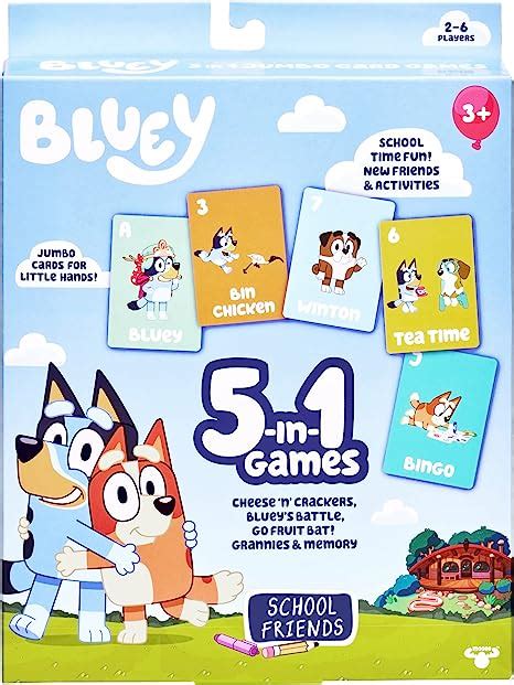 Bluey 5 En 1 5 Juegos De Cartas Favoritos En El Paquete único Y Sus