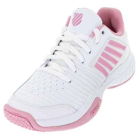 K Swiss Women`s Court Express Tennis Shoes White And Sea Pink