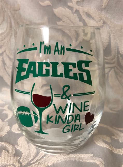Stemless Wine Glass I M An Eagles And Wine Kinda Etsy