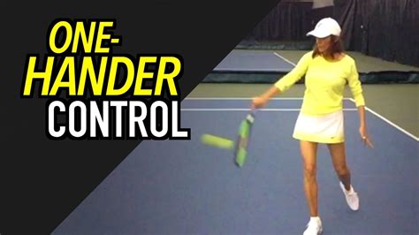Tennis Lesson Technique For One Handed Backhand Confidence And Control Youtube