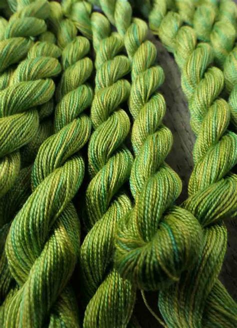 Oliver Twist Hand Dyed Cotton Threads Greens Jenny Adin Christie