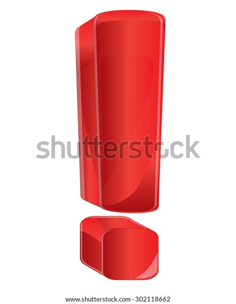 Red Exclamation Point On White Background Stock Vector Royalty Free