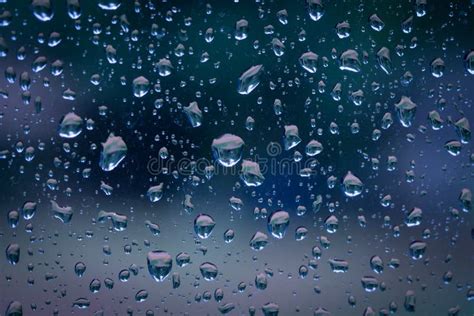 Raindrops On Glass Stock Photo Image Of Closeup Rain 74968046