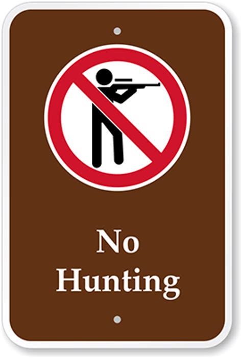 No Hunting Sign Park Signs For Sale