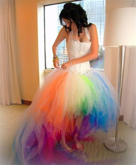 Hot Selling Ball Gown Wedding Dresses Colorful Rainbow New Wedding
