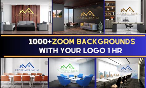 3d Zoom Background Logo 3d Virtual Office Logo Mockup Ph
